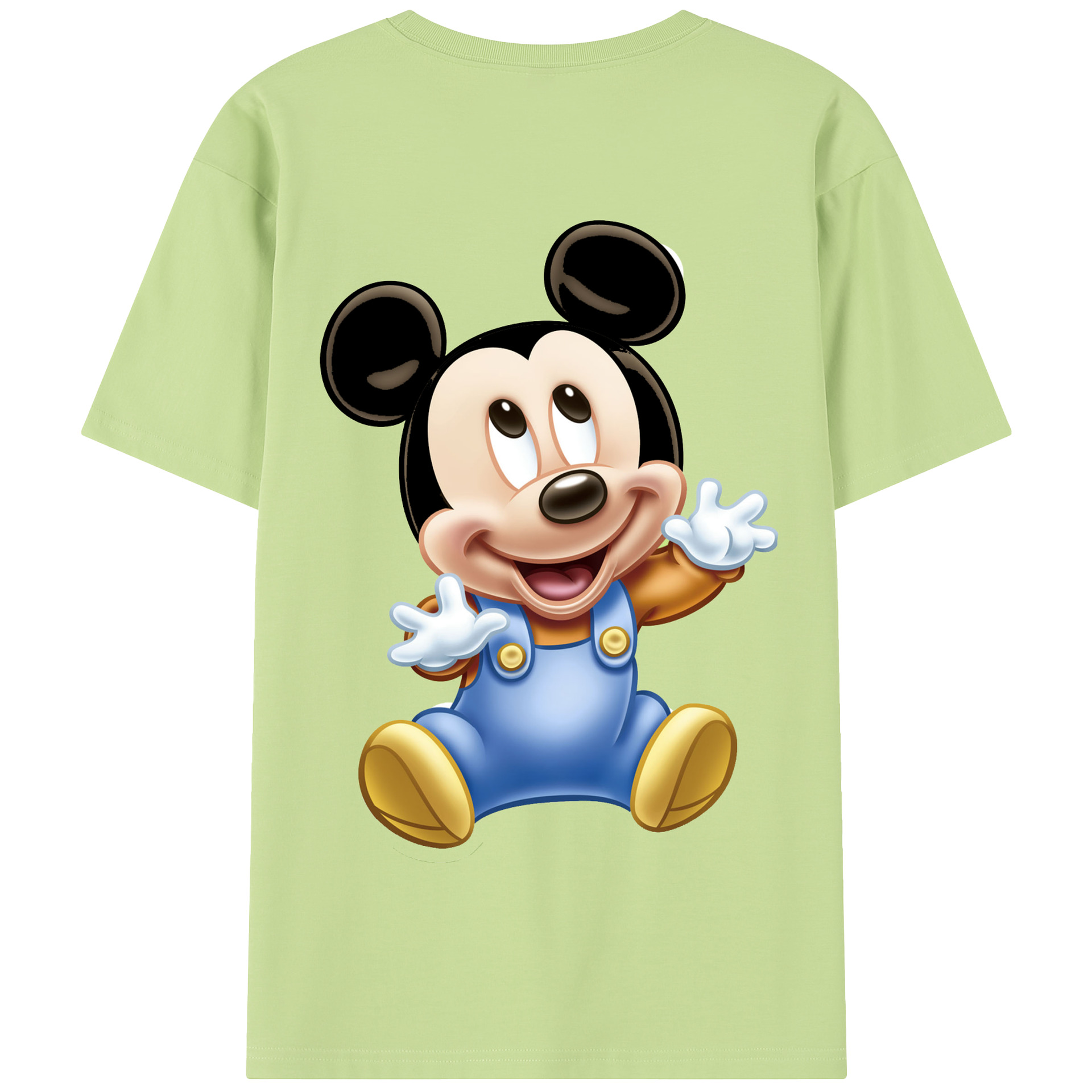 （画像用） ミッキーマウス Mickey Mouse 綿100％半袖Tシャツ（背面プリント）